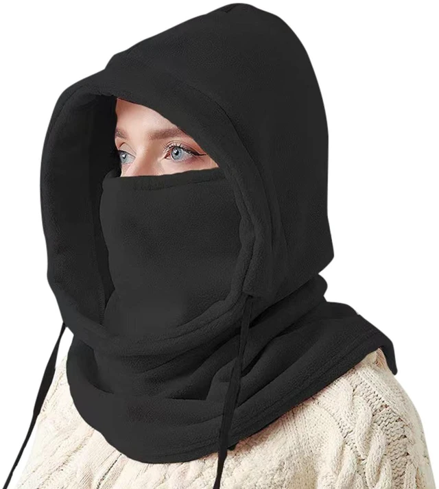 Main image of Balaclava Windproof Winter Face Mask Warm Fleece Ski Mask for Men and Women Cold Weather Motorcycle Bike Cycling Neck Warmer Black