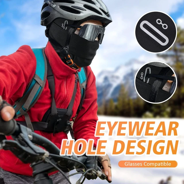 Alt view image 2 of 7 - Winter Balaclava for Men Women, Thermal Ski Mask Cold Weather Face Mask | Windproof & Warm Fleece, Helmet friendly, for Motorcycle Skiing Cycling Snowboarding,Outdoor Work, Glasses Compatible