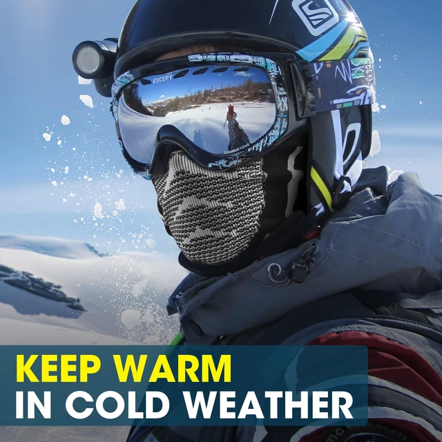Alt view image 3 of 7 - Winter Neck Warmer Half Face Mask, Windproof Thermal Anti-Fog | Seamless Circular Knit, Stretch Fit, Stay-Put, Vented Anti-Fog, Balaclava Ski Mask for Skiing Snowboarding Cycling Running