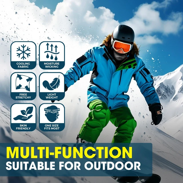 Alt view image 7 of 7 - Winter Neck Warmer Half Face Mask, Windproof Thermal Anti-Fog | Seamless Circular Knit, Stretch Fit, Stay-Put, Vented Anti-Fog, Balaclava Ski Mask for Skiing Snowboarding Cycling Running