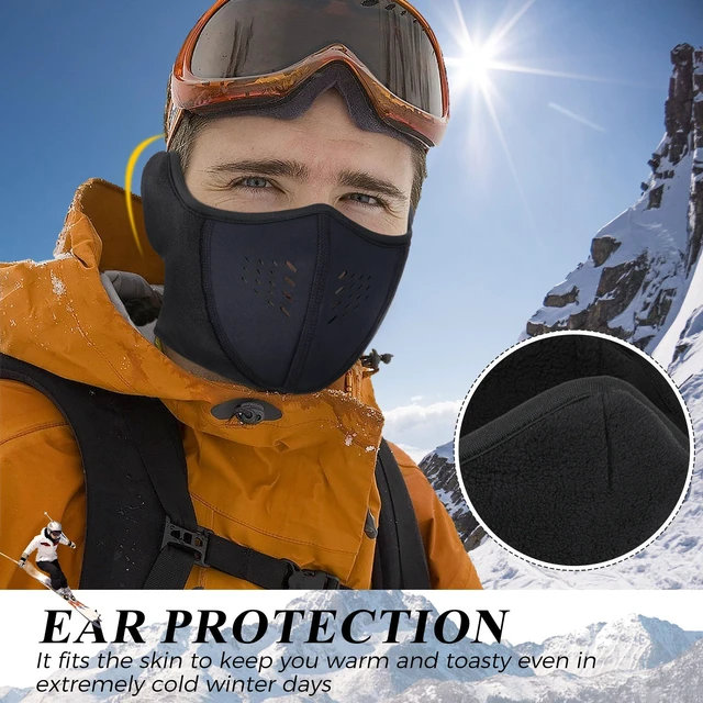 Alt view image 3 of 7 - Breathable Half Face Mask for Men Women Warm Thermal Balaclava | Windproof Skiing Snowboarding Motorcycle Cycling Hiking Winter Cold Weather Outdoor Sports