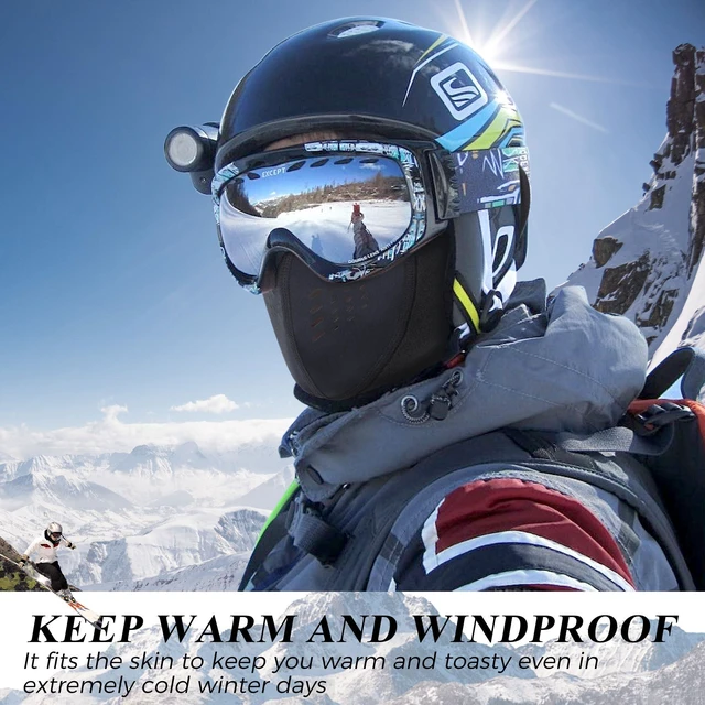 Alt view image 4 of 7 - Breathable Half Face Mask for Men Women Warm Thermal Balaclava | Windproof Skiing Snowboarding Motorcycle Cycling Hiking Winter Cold Weather Outdoor Sports