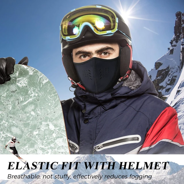 Alt view image 5 of 7 - Breathable Half Face Mask for Men Women Warm Thermal Balaclava | Windproof Skiing Snowboarding Motorcycle Cycling Hiking Winter Cold Weather Outdoor Sports