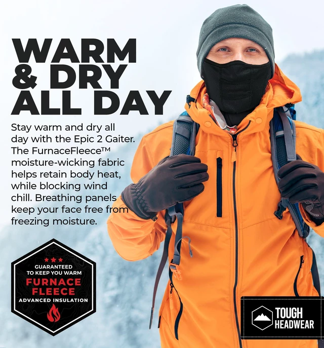 Alt view image 2 of 6 - Half Ski Mask for Men & Women, Winter Face Mask for Cold Weather, Half Balaclava Neck Gaiter Warmer, Motorcycle Face Mask Black
