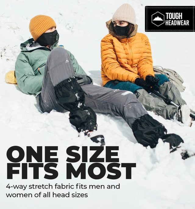Alt view image 6 of 6 - Half Ski Mask for Men & Women, Winter Face Mask for Cold Weather, Half Balaclava Neck Gaiter Warmer, Motorcycle Face Mask Black