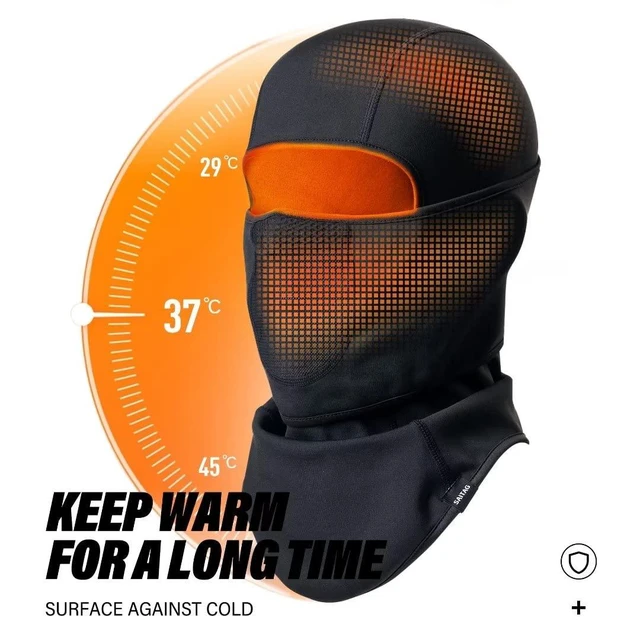 Alt view image 3 of 7 - Ski Mask for Men Women Balaclava Face Mask for Cold Weather Winter Warm Fleece Face Covering for Skiing Outdoor Work Black