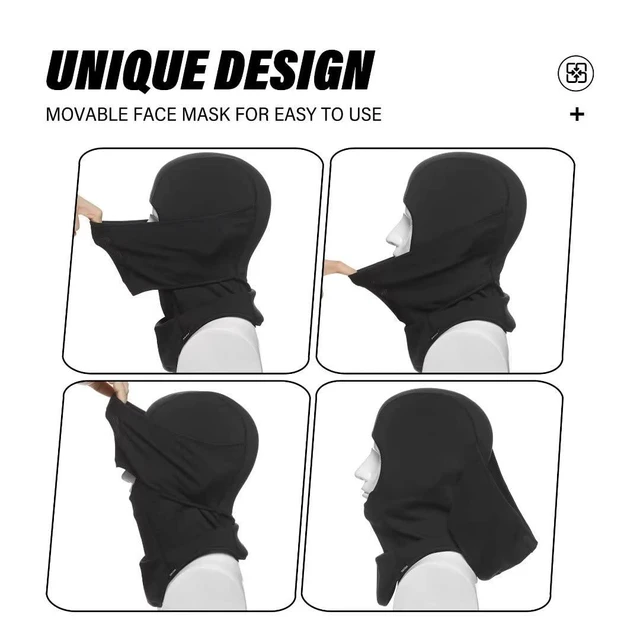 Alt view image 5 of 7 - Ski Mask for Men Women Balaclava Face Mask for Cold Weather Winter Warm Fleece Face Covering for Skiing Outdoor Work Black