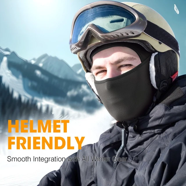 Alt view image 2 of 7 - 1-2 Pack Ski Mask Balaclava, Windproof Warmer Thermal Winter Men | Ultra-Soft & Breathable Fabric, Perfect Helmet Fit, Cold Weather Face Mask for Skiing Snowboarding Motorcycle Cycling, Women