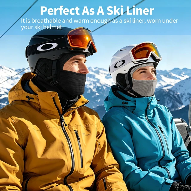 Alt view image 4 of 6 - Balaclava Ski Mask, Sun Protection Breathable Face Cover Men Women | All Season Use (Summer Cooling UV Protection, Winter Windproof & Warm) , lightweight Full Face Mask for Skiing Cycling Motor