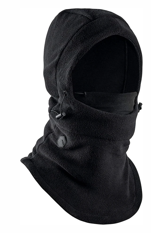 Main image of Fleece Balaclava Hoodie Ski Mask - Wind Resistant Extreme Cold Weather Snow Gear for Men & Women - Thermal Winter Shiesty Face Mask Cover for Skiing, Snowboarding - Pasamontañas para Hombre - Black