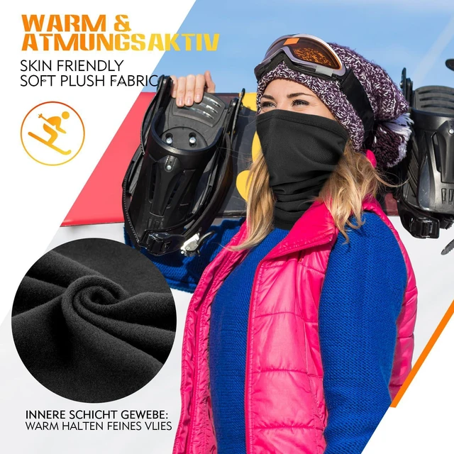 Alt view image 2 of 6 - Winter Neck Warmer Gaiter Windproof Face Mask Ski Mask Half Balaclava for Ski Snowboard