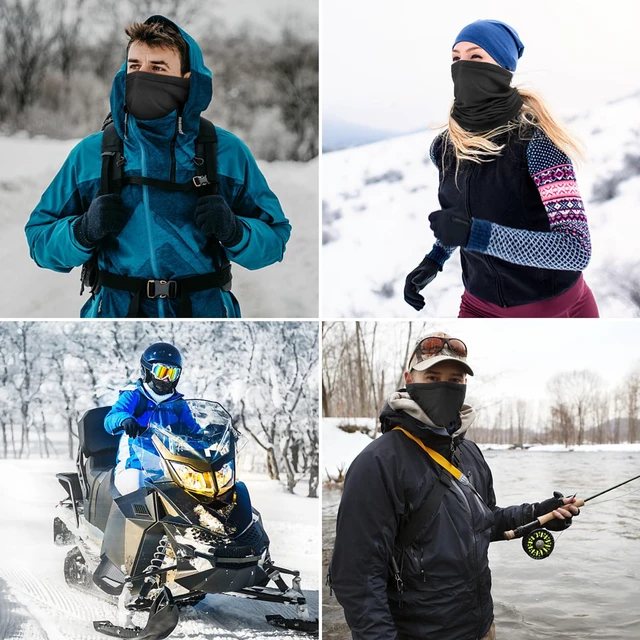 Alt view image 6 of 6 - Winter Neck Warmer Gaiter Windproof Face Mask Ski Mask Half Balaclava for Ski Snowboard