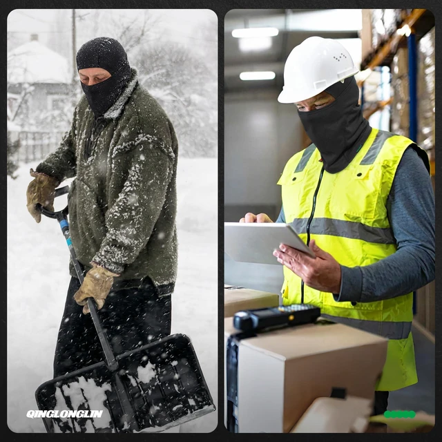 Alt view image 6 of 7 - Balaclava Ski Mask Windproof Full Face Cover Men Women 3 Pack | Premium Mesh Fabric, Sweat-Wicking, Quick-Dry, Helmet Liner, Neck Gaiter, Ideal for Motorcycle, Ski, Cycling, Outdoor Work
