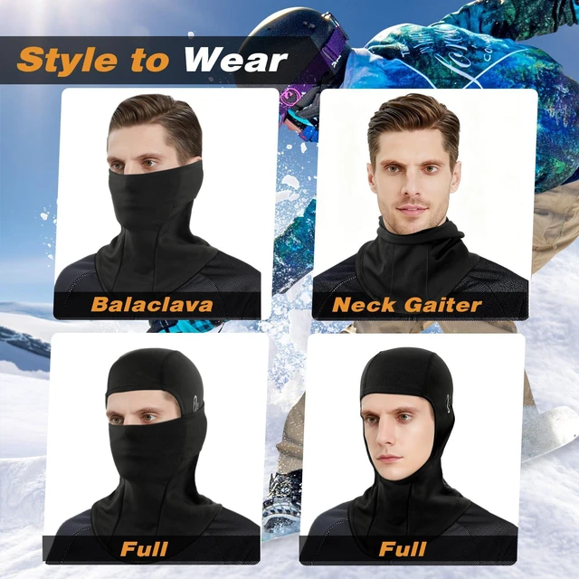 Alt view image 5 of 7 - Balaclava Ski Mask for Men Women,Windproof Thermal Winter Face Mask for Cold Weather Skiing Cycling Snowboarding