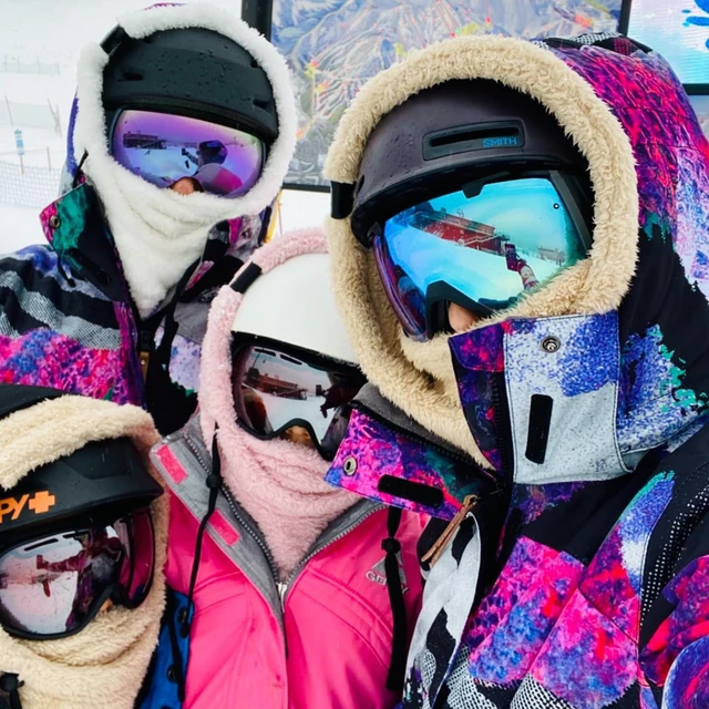 Alt view image 5 of 5 - Balaclava Cold Weather Fleece Ski Mask Winter Thermal Sherpa Hood | Fuzzy Hat,Plush Neck Warmer,Breathable Skiing Face Mask,Windproof Cycling Scarf,Ski Hood over Helmet,Unisex,One Size fits All