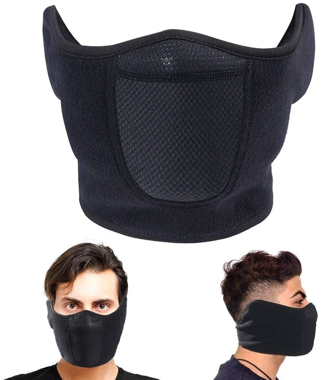 Main image of Balaclava Half Face Mask Adjustable Fastener Windproof for Ski | Warm,soft,good stretch breathable thermal fleece balaclavas winter snowboard motocycle bike ninja