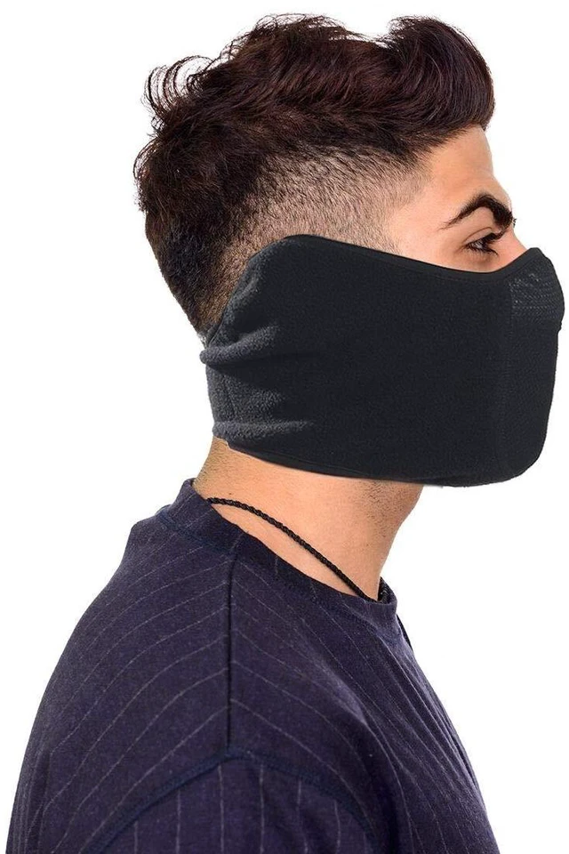 Alt view image 3 of 6 - Balaclava Half Face Mask Adjustable Fastener Windproof for Ski | Warm,soft,good stretch breathable thermal fleece balaclavas winter snowboard motocycle bike ninja