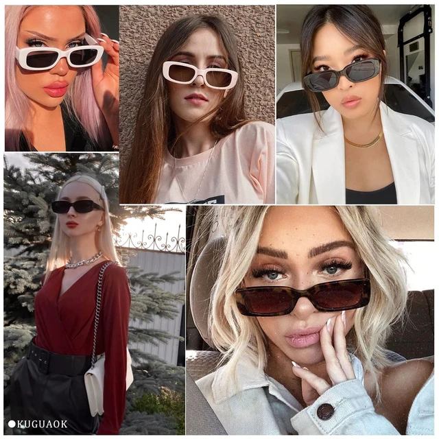 Alt view image 3 of 7 - Retro Rectangle Sunglasses Women and Men Vintage Small Square Sun Glasses UV Protection Glasse