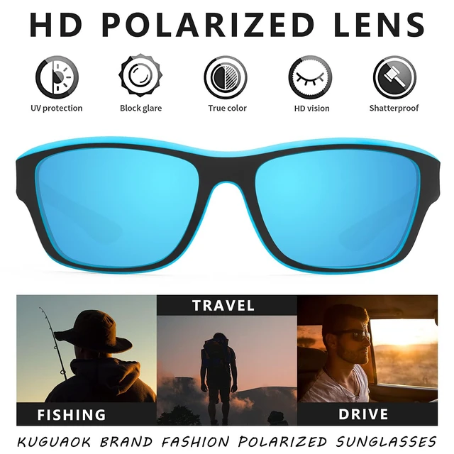 Alt view image 2 of 6 - Polarized Sports Sunglasses for Men Driving Cycling Fishing Sun Glasses 100% UV Protection Goggles