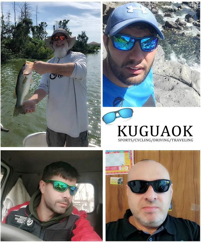 Alt view image 3 of 6 - Polarized Sports Sunglasses for Men Driving Cycling Fishing Sun Glasses 100% UV Protection Goggles