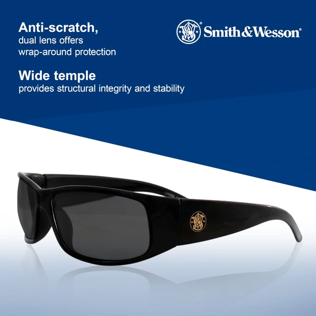 Alt view image 3 of 7 - Elite Safety Glasses (21303), Smoke Lenses, Black Frame, Unisex Sunglasses for Men and Women