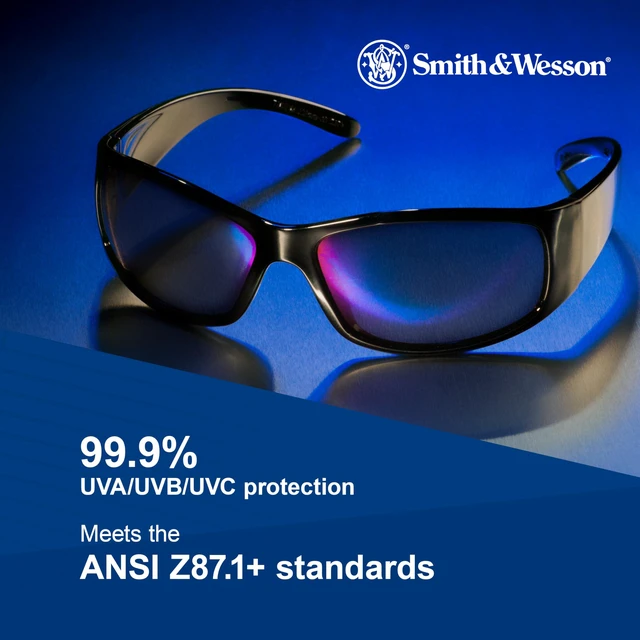 Alt view image 5 of 7 - Elite Safety Glasses (21303), Smoke Lenses, Black Frame, Unisex Sunglasses for Men and Women
