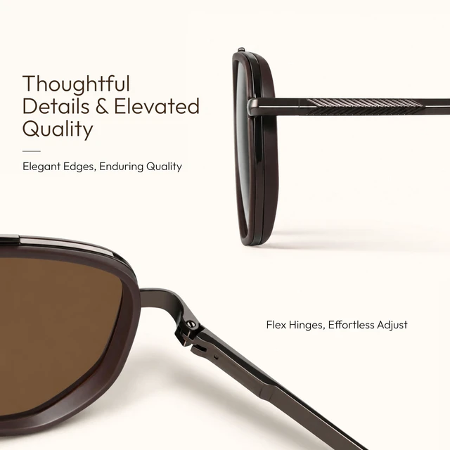 Alt view image 6 of 7 - Tangle Free Polarized Square Aviator Sunglasses for Women UV400 | Polarized Aviator Sunglasses Womens with UV Protection Lenses Lightweight Comfort Glare Reduction for Driving Beach Travel