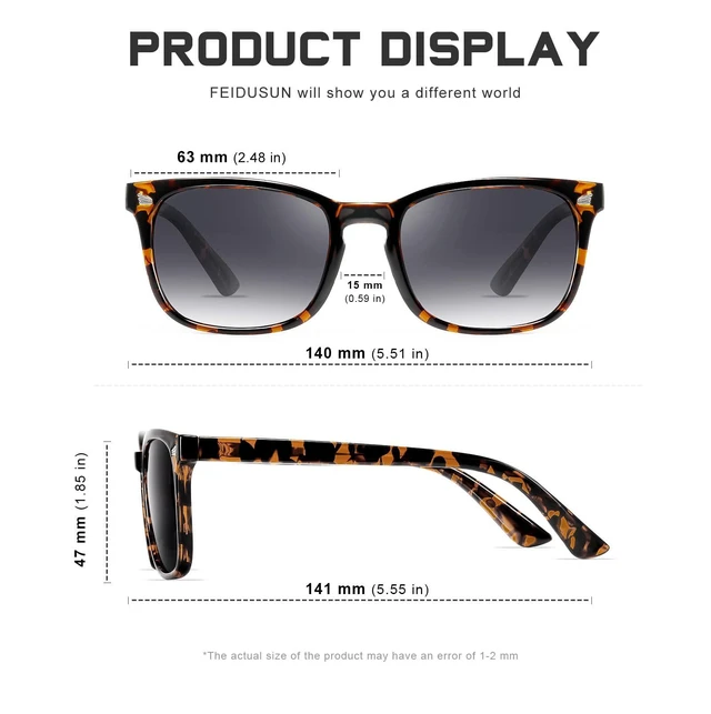 Alt view image 4 of 7 - Polarized Sunglasses for Women and Men Classic Trendy Sun Glasses with UV Protection
