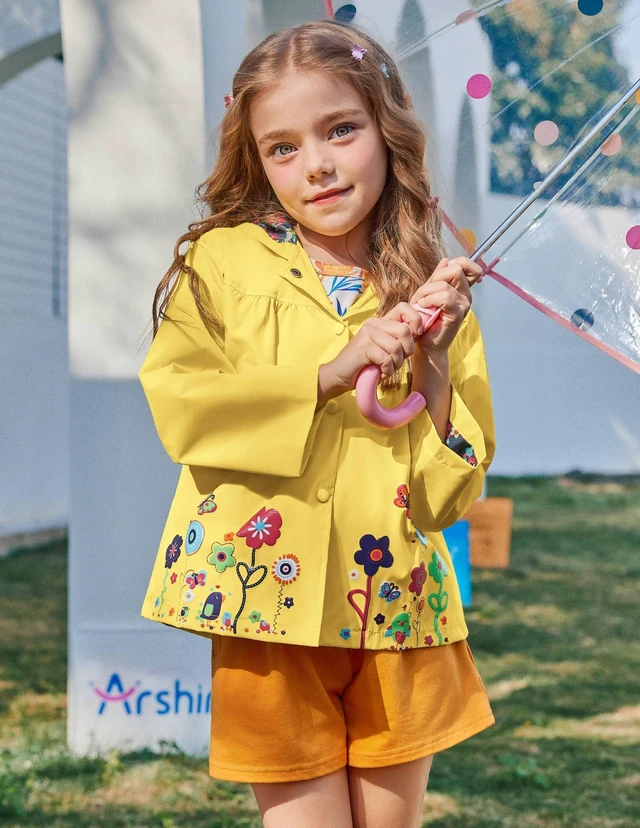 Alt view image 2 of 7 - Girl Baby Kid Waterproof Hooded Coat Jacket Raincoat Hoodies