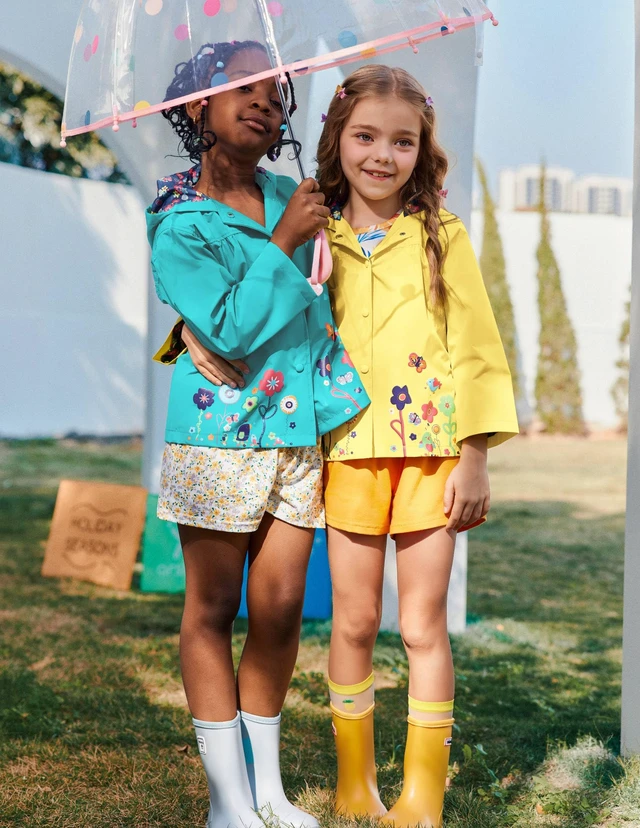 Alt view image 5 of 7 - Girl Baby Kid Waterproof Hooded Coat Jacket Raincoat Hoodies