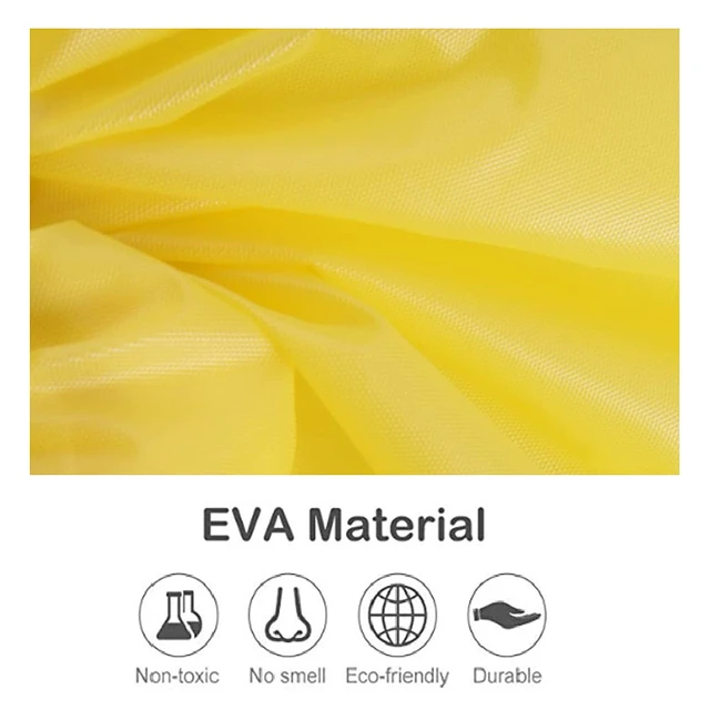 Alt view image 4 of 6 - Rain Ponchos for Adults Reusable, 2 Pack Raincoat for Women Men, Waterproof Rain Coat Gear with Hood Drawstring (US, Alpha, One Size, Regular, Regular, Blue+Yellow)