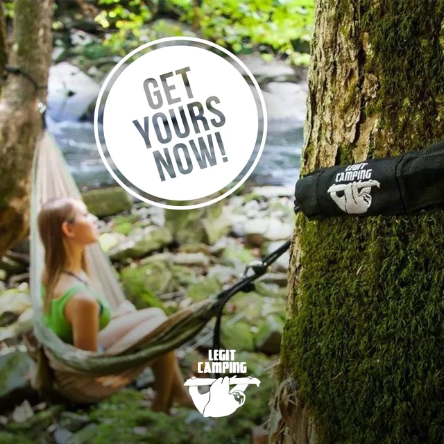 Alt view image 5 of 6 - Hammock - 2 PersonTree Double Portable Outdoor Travel Hammock for Outside - Heavy Duty