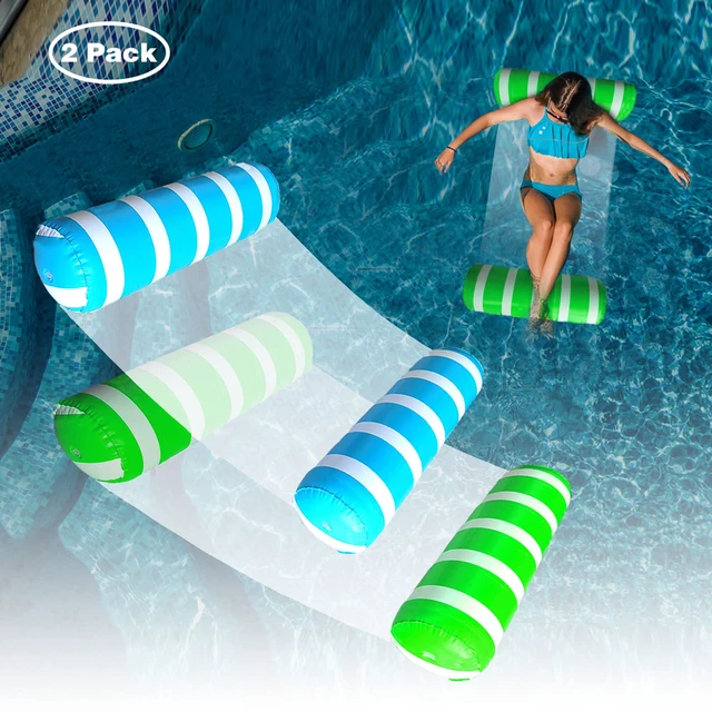 Main image of 2 Pack Float Hammock,Pool Float Lounger,Water Swimming Floating Bed Hammock,Comfortable Inflatable Lounger, for Adults Vacation Fun and Rest