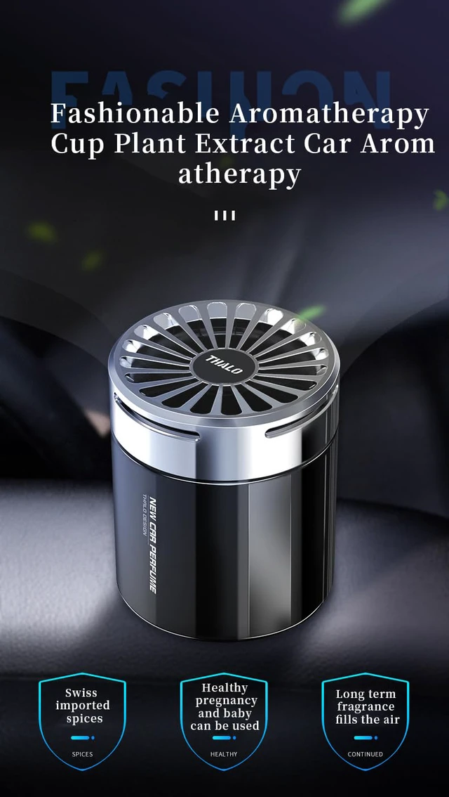 Alt view image 2 of 7 - Waterless Diffuser for Essential Oil,Car-Mounted Solid Fragrance Diffuser100-gram Capacity, fits Scent Air Machine forFamily, Car, Office Black (Light and Shadow - Gulong Fragrance Type)