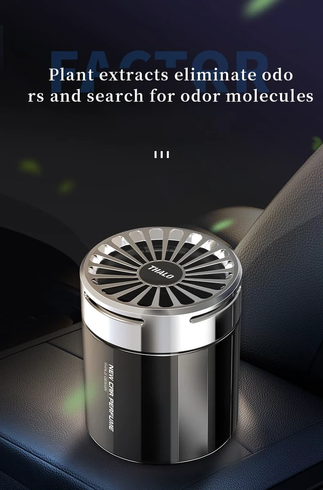 Alt view image 5 of 7 - Waterless Diffuser for Essential Oil,Car-Mounted Solid Fragrance Diffuser100-gram Capacity, fits Scent Air Machine forFamily, Car, Office Black (Light and Shadow - Gulong Fragrance Type)