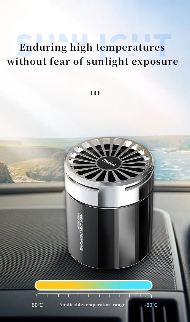 Alt view image 7 of 7 - Waterless Diffuser for Essential Oil,Car-Mounted Solid Fragrance Diffuser100-gram Capacity, fits Scent Air Machine forFamily, Car, Office Black (Light and Shadow - Gulong Fragrance Type)