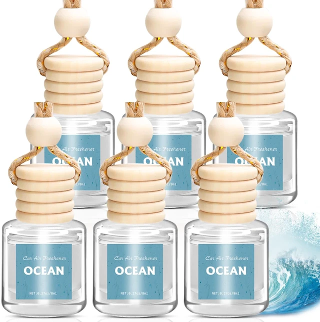 Main image of Car Air Freshener 6 Pack, Long Lasting Ocean Scent Fresh Diffuser | Natural Essential Oil Fragrance Diffuser for Removing Odors, Auto Interior Decor Accessories Unisex for Men & Women