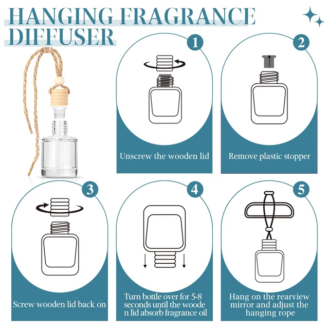 Alt view image 7 of 7 - Car Air Freshener 6 Pack, Long Lasting Ocean Scent Fresh Diffuser | Natural Essential Oil Fragrance Diffuser for Removing Odors, Auto Interior Decor Accessories Unisex for Men & Women