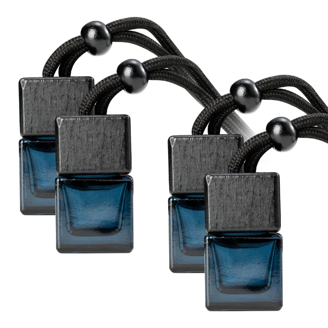 Alt view image 6 of 7 - 4 Pack Empty Hanging Car Air Freshener Bottles, Refillable Essential Oil Diffuser for Car & Office, Aromatherapy Decor Cube