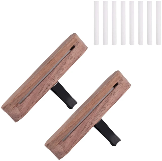 Alt view image 3 of 7 - 2pcs Wood Air Freshener Clips for Cars, Magnetic Car Air Vent Essential Oil Perfume Clip with 8 Unscented Absorbing Sticks Refillable Aroma Diffuser Base Holder for Auto Homes Offices Accessories