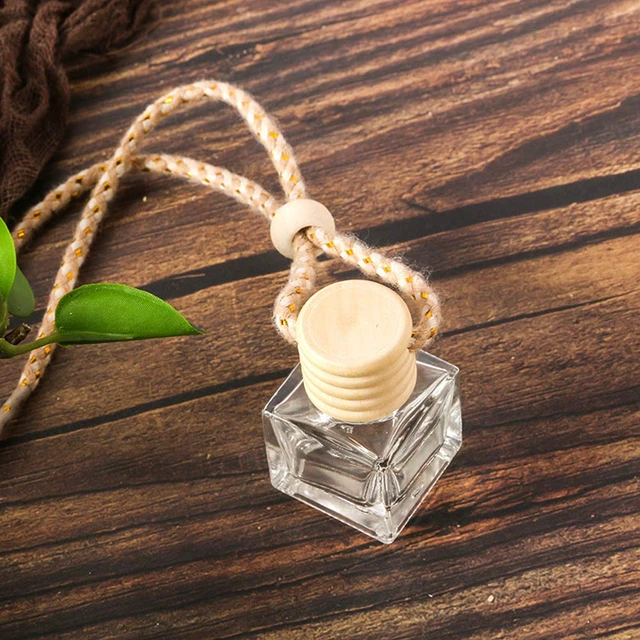 Alt view image 5 of 7 - 10 Packs Car Aromatherapy Diffuser Hanging Empty Glass Perfume Bottle Essential Oils Diffuser Bottles Automotive Interior Ornaments Car Fragrance Pendant Decoration