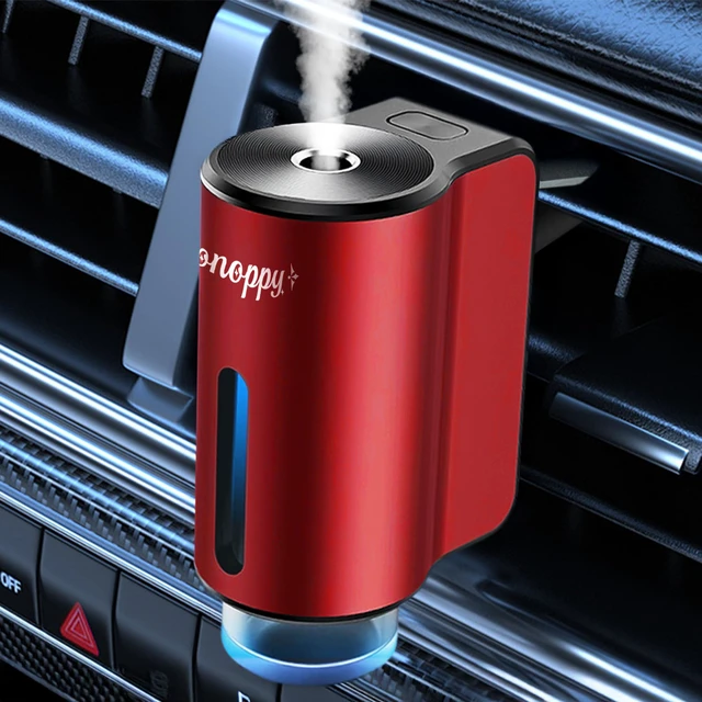Alt view image 3 of 7 - Car Air Freshener Diffuser,Smart Car Aroma Diffuser Air Freshener Spray Automatic with 10PCS Cologne Aromatherapy Oil (red)