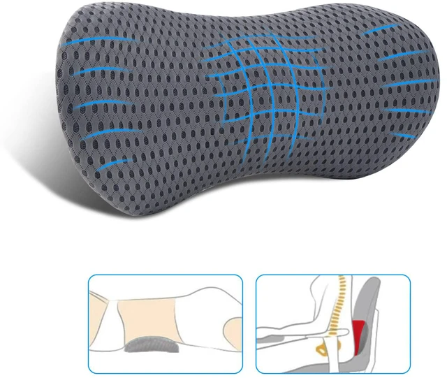 Main image of Lumbar Pillow, Memory Foam Lumbar Support Pillow for Office Chair and Car Seat, Back Support Pillow for Lower Back Pain Relief, Support Cushion Back Pillow for Sleeping, Driving, Resting