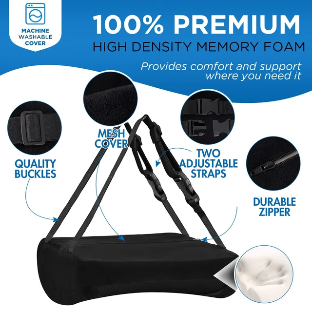 Alt view image 3 of 7 - Lumbar Support Pillow for Office Chair Car, Gaming Chair Lower Back Pain Relief Memory Foam Cushion with 3D Mesh Cover Ergonomic Orthopedic Back Rest Lower Back Support