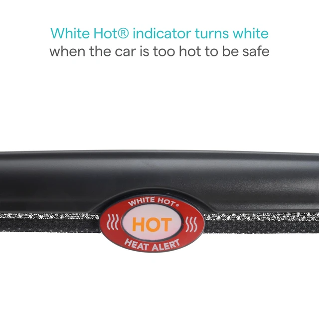 Alt view image 3 of 7 - Brica Sun Safety Car Window Shade with Heat Alert, Helps Block UVA/UVB Rays, 2 Pack, Black