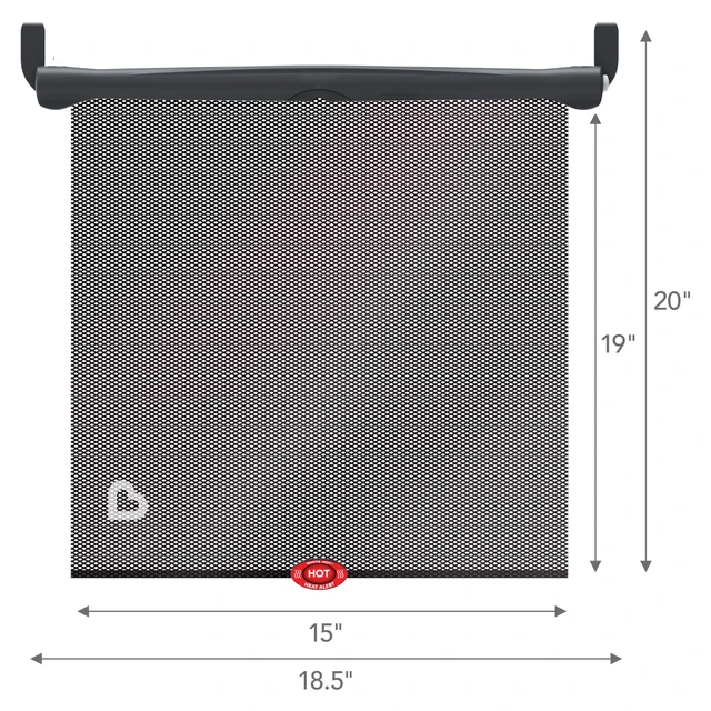 Alt view image 6 of 7 - Brica Sun Safety Car Window Shade with Heat Alert, Helps Block UVA/UVB Rays, 2 Pack, Black