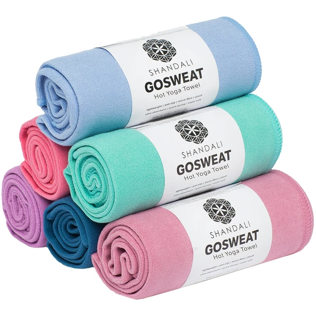 Alt view image 4 of 4 - Hot Yoga GoSweat Microfiber Hand Towel in Super Absorbent Premium Gray Suede for Bikram, Pilates, Gym, and Outdoor Sports. 16 x 26.5 inches.