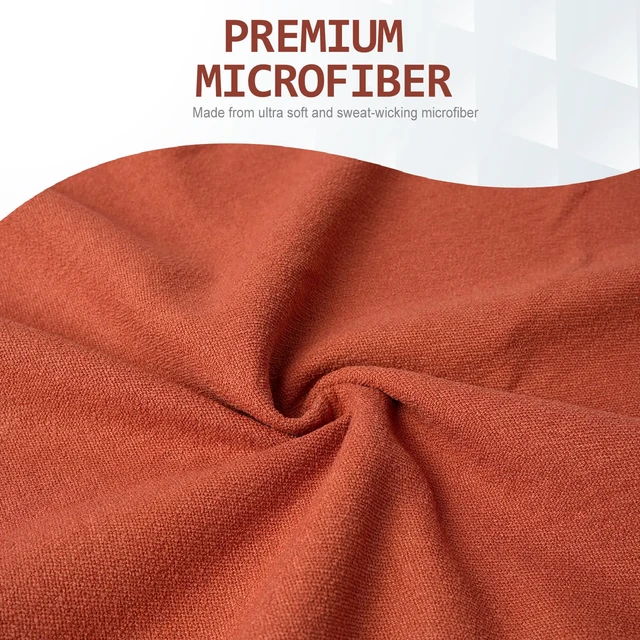 Alt view image 6 of 7 - Hot Yoga Towel - Microfiber Non Slip Yoga Mat Towel with Grip Dot Sweat Absorbent Towel for Hot Yoga, Pilates and Fitness 72" x 24", Sedona Red/Orange