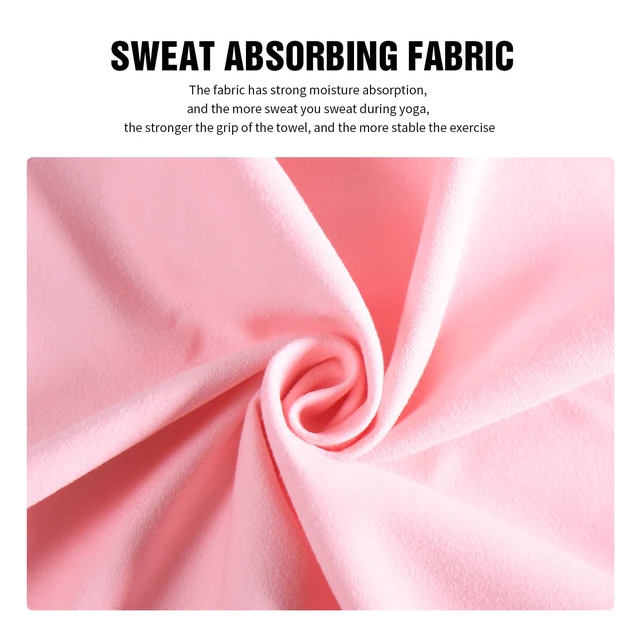Alt view image 4 of 7 - Hot Yoga Mat Towel Sweat Absorbent Microfiber Non-Slip Yoga Towel 72x26Soft and Absorbent Towel for Bikram,Pilates and Exercise(Green)