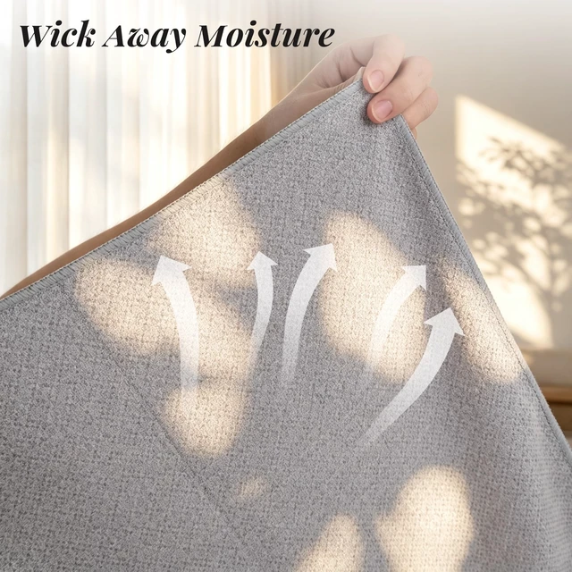Alt view image 6 of 7 - 2 Pack Microfiber Hot Yoga Towel Silicone Grip Dots 72×24 Inch,Grey | Silicone grip dots, Anti slip, Sweat wicking, Soft microfiber, Portable, Machine washable, Hot yoga, Multi scene fitness